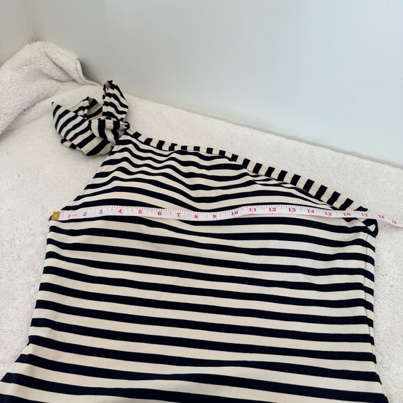 J.Crew One-shoulder one-piece swimsuit in classic stripe Navy/Ivory - Picture 12 of 15